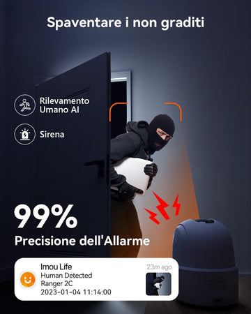 Telecamera Wi-Fi per interni Imou da 3 MP, telecamera di sorveglianza 2K