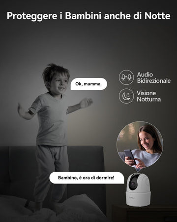 Telecamera Wi-Fi per interni Imou da 3 MP, telecamera di sorveglianza 2K
