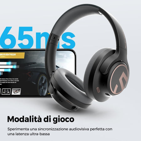 Cuffie wireless SoundPEATS Space riduzione attiva del rumore 5.3 over-ear ENC