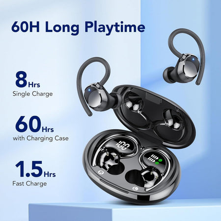 Cuffie Auricolari Bluetooth Wireless Microfono Impermeabile cancellazione rumore
