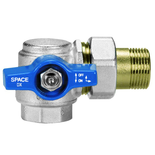 Valvola A Sfera A Squadra In Ottone Con Verso Destro A Presa Frontale Modello Space - 1 - Eff