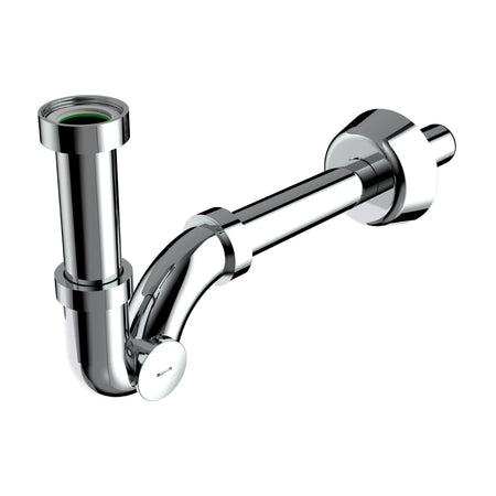 Sifone Scarico A Esse In Abs Cromato Senza Piletta Per Lavabo O Bidet Con Ispezione Laterale Modello - 1X Ø26X250 Mm - Bon