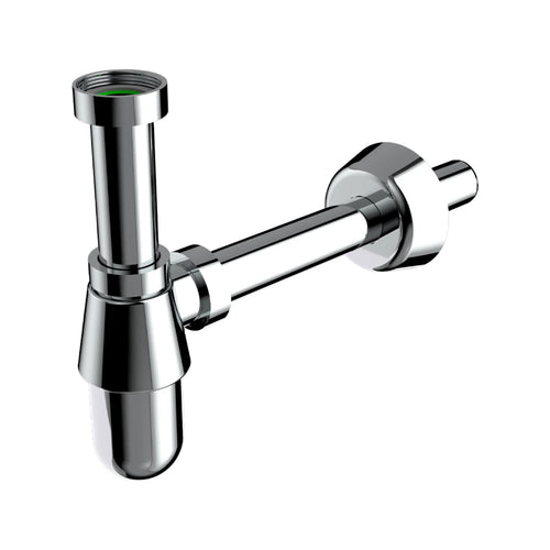Sifone Scarico A Bottiglia In Abs Cromato Senza Piletta Con Cartuccia Ispezionabile Modello Thermotr - 1X Ø26X250 Mm - Bon
