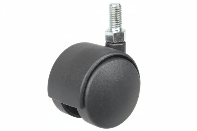 Ruote Doppie In Nylon Con Perno- - Ø Mm.50 Perno Ø Mm.8X15 - 4 Pezzi Quality