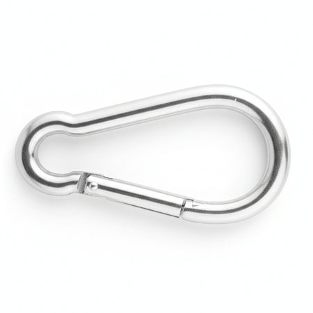 Moschettone Da Pompiere Acciaio Nichelato- - Mm.40 - 50 Pezzi Quality