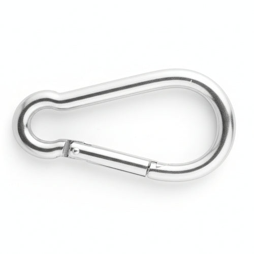 Moschettone Da Pompiere Acciaio Nichelato- - Mm.40 - 50 Pezzi Quality