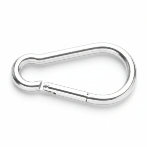 Moschettone Da Pompiere Acciaio Nichelato- - Mm.60 - 50 Pezzi Quality