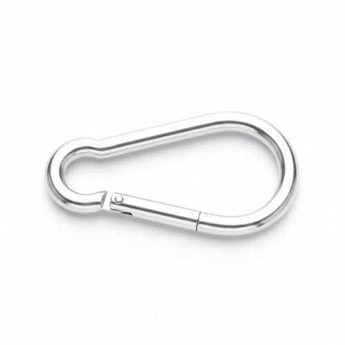 Moschettone Da Pompiere Acciaio Nichelato- - Mm.80 - 50 Pezzi Quality