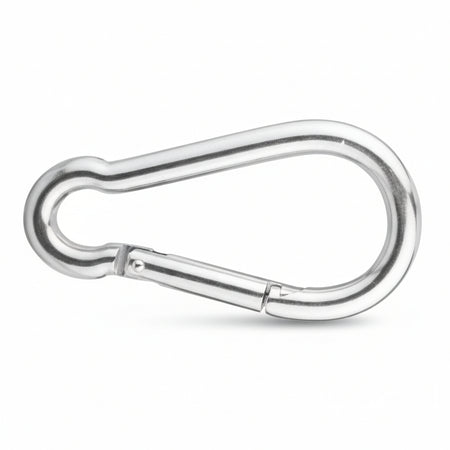 Moschettone Da Pompiere Acciaio Nichelato- - Mm.90 - 10 Pezzi Quality