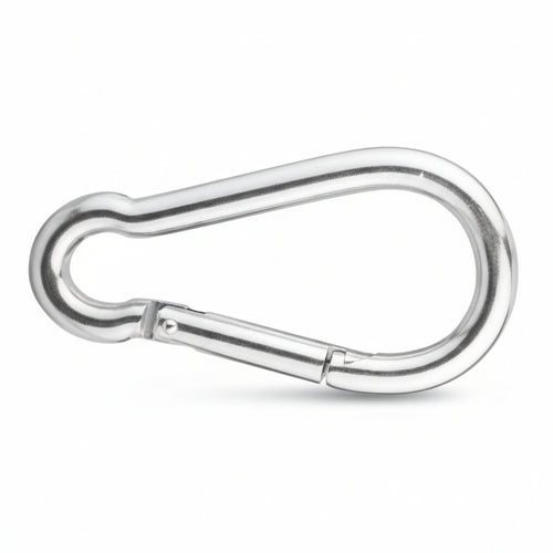 Moschettone Da Pompiere Acciaio Nichelato- - Mm.90 - 10 Pezzi Quality