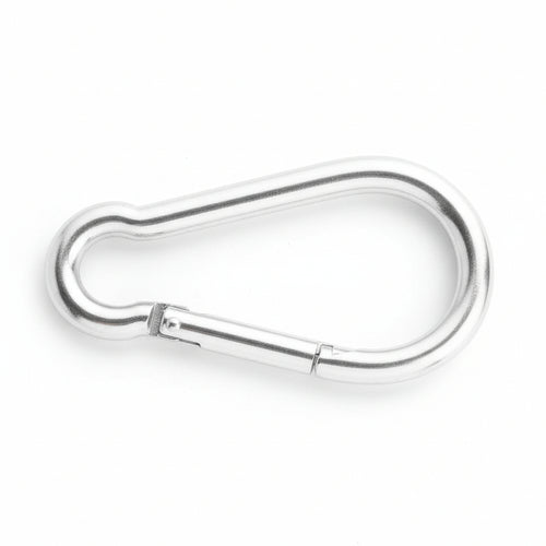 Moschettone Da Pompiere Acciaio Nichelato- - Mm.100 - 10 Pezzi Quality