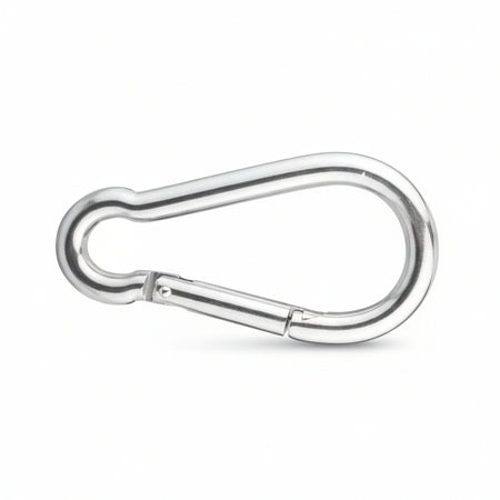 Moschettone Da Pompiere Acciaio Nichelato- - Mm.120 - 10 Pezzi Quality