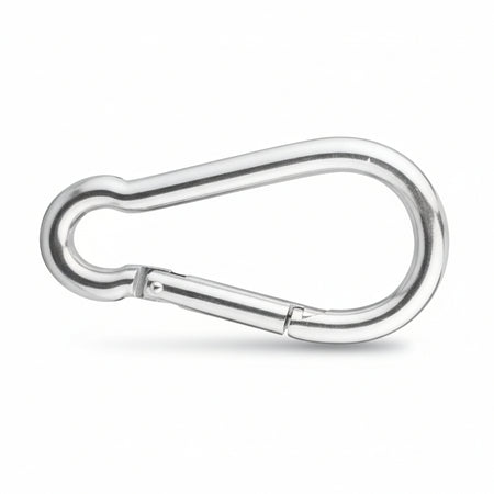 Moschettone Da Pompiere Acciaio Nichelato- - Mm.140 - 10 Pezzi Quality