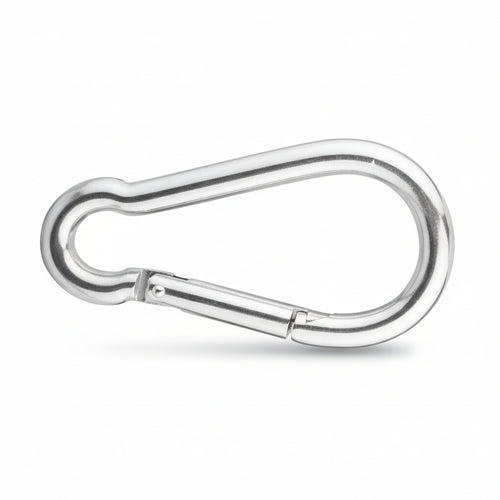 Moschettone Da Pompiere Acciaio Nichelato- - Mm.140 - 10 Pezzi Quality