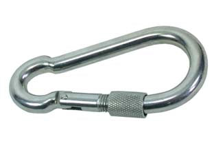 Moschettoni Con Chiusura A Ghiera In Acciaio Nichelato- - Ø Mm. 10X100 - 20 Pezzi Quality