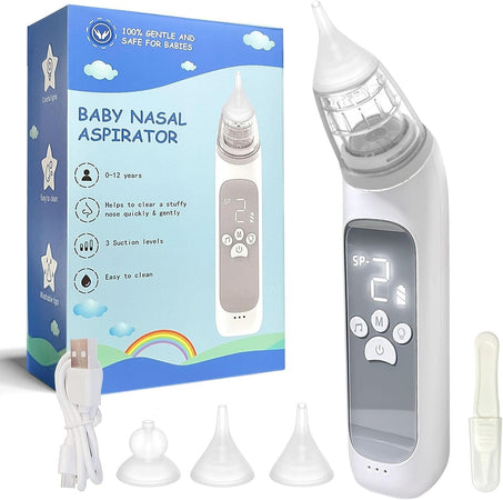 Aspirazione automatica del muco con3 livelli di aspirazione e 3punte in silicone