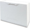 Scarpiera Modulare Rattan In Plastica Bianco Cm 51X17,3 H.Cm 40,1 Agganciabile, Componibile E Incastrabile
