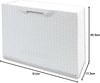 Scarpiera Modulare Rattan In Plastica Bianco Cm 51X17,3 H.Cm 40,1 Agganciabile, Componibile E Incastrabile