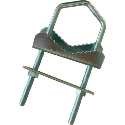 Zanca Antenna A Ringhiera - Acciaio Zincato Palo Mm 25/40 Cm 11,5X4,0- 25 Pezzi