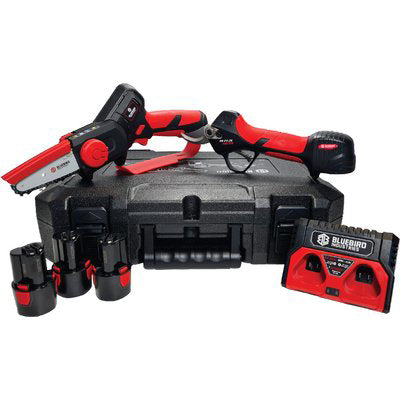 Kit Forbice Ps23-25 + Mini Sega Cs22-04 Bluebird - Volt 12,6X3 Ah 2,0 + Valigetta