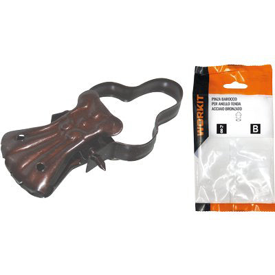 Pinza Barocco X Anello Tenda Self Workit - Acciaio Bronzato + Arco Cf=Pz 8- 2 Confezioni