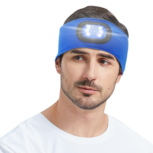 Fascia lampada frontale ricaricabile tramite USB, 3 modalità di illuminazione