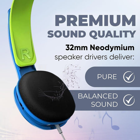 Cuffie sovraurali PHILIPS AUDIO Shk2000Bl/00 per bambini limite di volume di 85