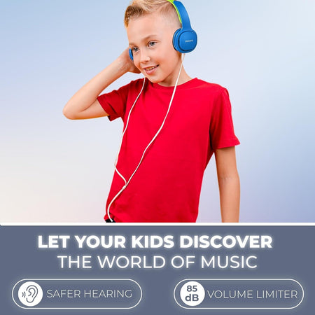 Cuffie sovraurali PHILIPS AUDIO Shk2000Bl/00 per bambini limite di volume di 85