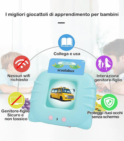Schede didattiche parlanti giocattoli per bambini da 1 a 12 anni 224 parole