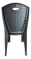 Sedia Impilabile Paris In Plastica Effetto Rattan – 38X36X88 Cm – Colore Antracite