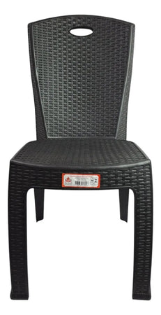 Sedia Impilabile Paris In Plastica Effetto Rattan – 38X36X88 Cm – Colore Antracite