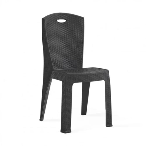 Sedia Impilabile Paris In Plastica Effetto Rattan – 38X36X88 Cm – Colore Antracite