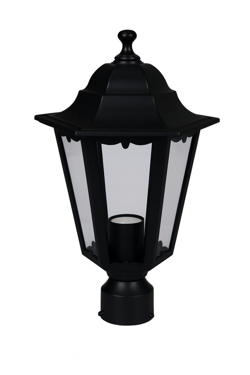 Lanterna Da Palo Modello Berlino Ø60 Mm – 60W Ip44 – 192X192X356 Mm – Nero – Syntesy