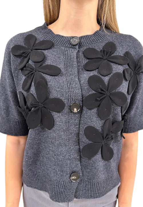 Liviana Conti MAGLIA COLLEEN Donna fiori neri da donna