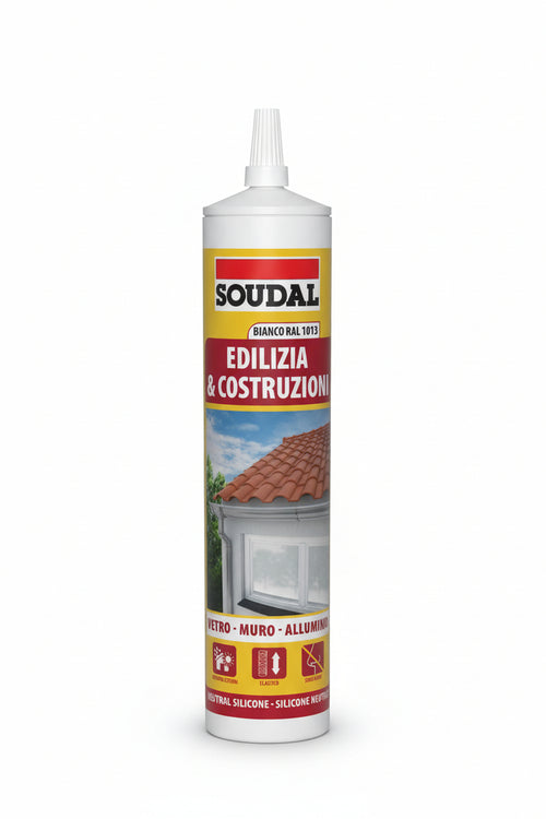Soudal Silicone Neutro Per Edilizia Ml. 300 - Bianco Avorio Ral 1013 12.00 Pz