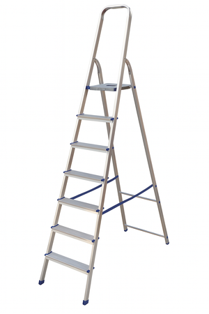 Scala In Alluminio Alfa Euroscala En131- - 6 Gradini Cm.49X188H (127H Pedana) Kg.5,6 - 1 Pezzi Facal