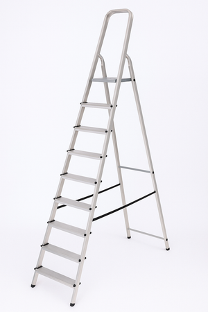 Scala In Alluminio Alfa Euroscala En131- 8 Gradini Cm.53X232H (171H Pedana) Kg.7,8 - 1 Pezzi Facal