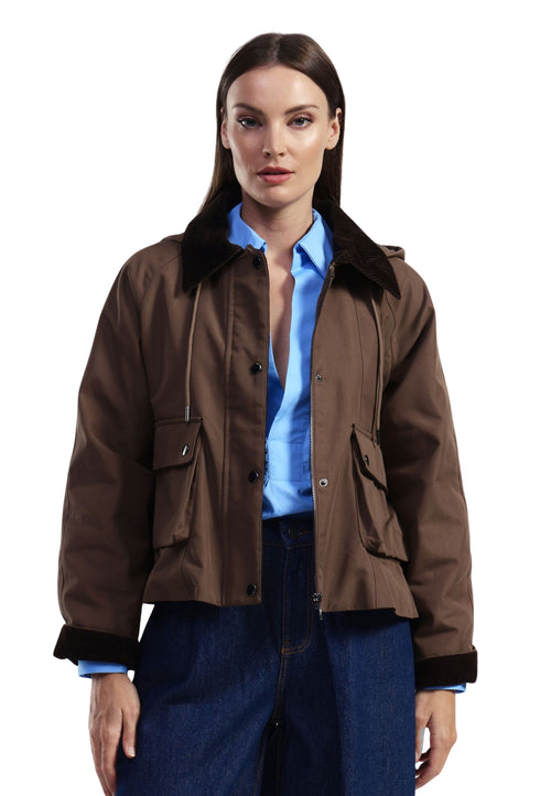 DIXIE BOMBER Donna colletto in velluto da donna