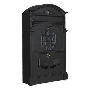 C Cassetta Postale Regia Nero 9005 25,5X9X41Cm- 1,0 Pz