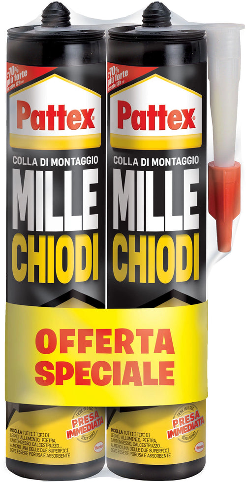 Pattex Millechiodi Forte E Rapido - Gr 400- 2 Pezzi