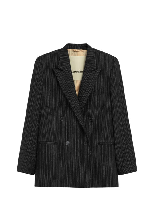 APAPERKID BLAZER over Donna gessato argento da donna