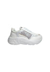 TWINSET MILANO Scarpe Donna Twinset Milano Sneakers Running bianco/argento, con logo e fantasia da donna