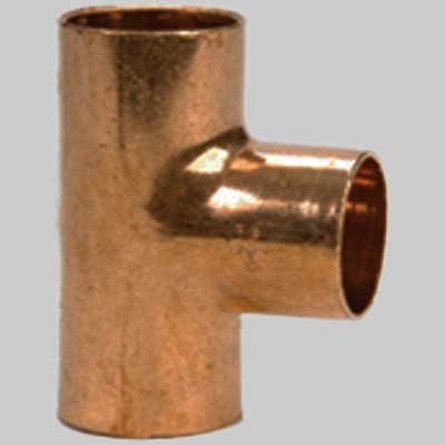 Tee Rame A Saldare F-F-F Per Tubo Gelo - 11/4 (Ø32) - 1 Pezzi - Made In Italy