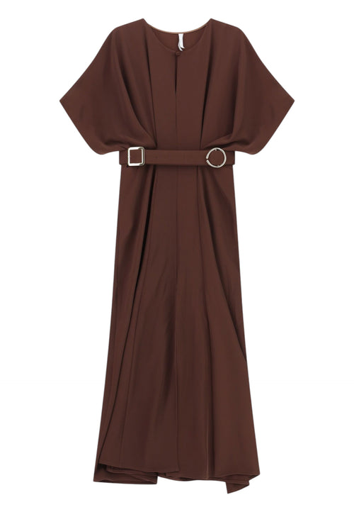 IMPERIAL Abito lungo elegante con cintura in vita e spacco laterale Donna Imperial da donna