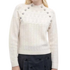 GOA GOA Goa Goa Maglione 100% lana con bottoni modello Surita con collo alto e lavorazione traforata da donna