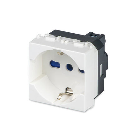 Presa Mix P40 Schuko Universale 2P+T 16A- Bianca- Esclu- Pezzi 1