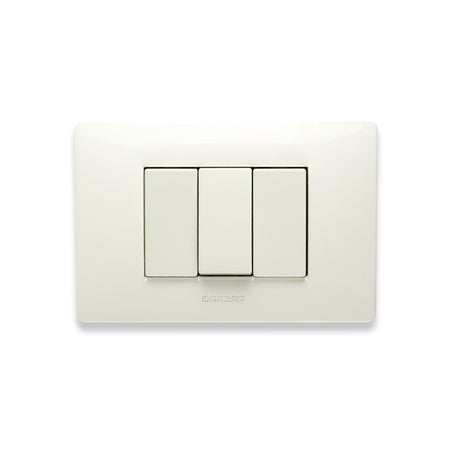 Placca In Tecnopolimero 3 Posti- Alluminio- Aton- Pezzi 1