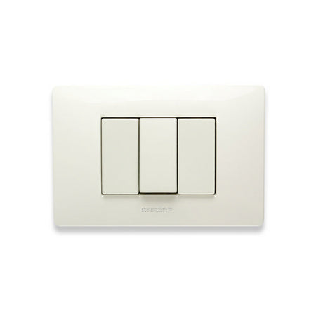 Placca In Tecnopolimero 3 Posti- Bianco- Aton- Pezzi 1