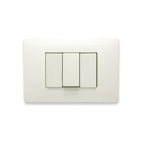 Placca In Tecnopolimero 3 Posti- Bianco- Aton- Pezzi 1