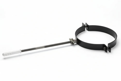 Collare Reggitubo Per Stufe A Pellet In Acciaio Verniciato Nero Opaco- - Ø Mm.100 - 1 Pezzi Save